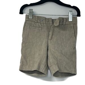 Euro boys beige linen blend shorts